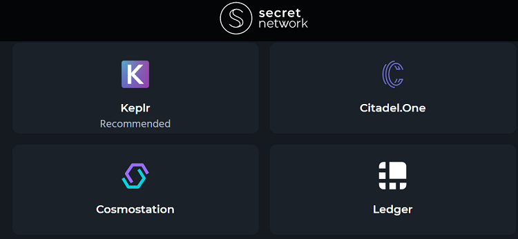 Các ví lưu trữ token SCRT coin
