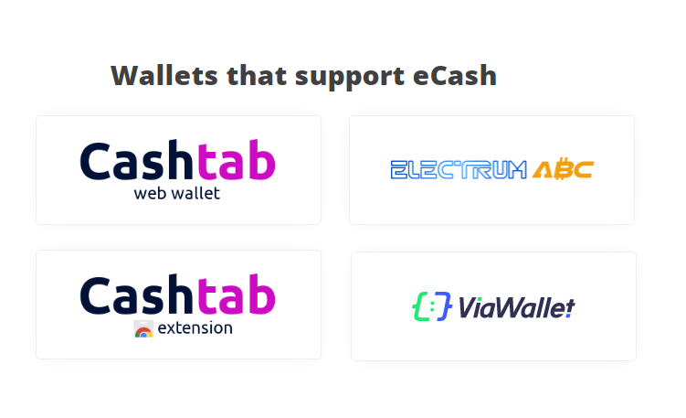 Ví/wallet lưu trữ token Ecash XEC coin