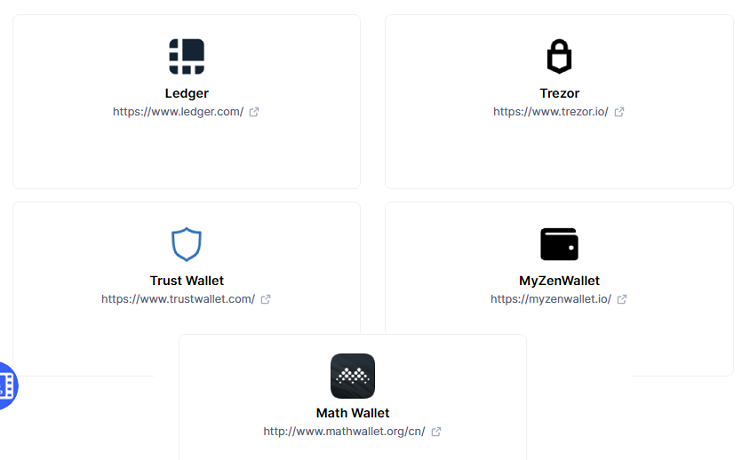 Ví/wallet lưu trữ token ZEN coin