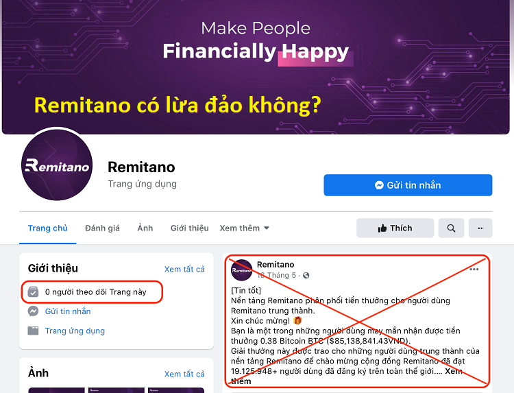 Sàn Remitano có lừa đảo không