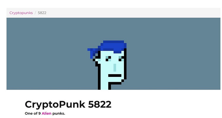 TOP 10 NFT đắt nhất thế giới từng được bán. Cryptopunk 5822