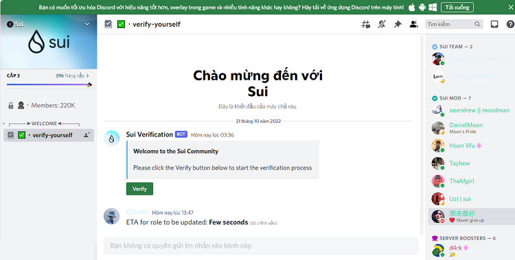 Hướng dẫn cách tham gia Airdrop Sui Blockchain
