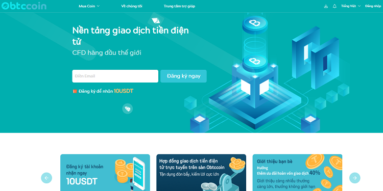 Hướng dẫn cách đăng ký tài khoản sản Obtccoin chi tiết